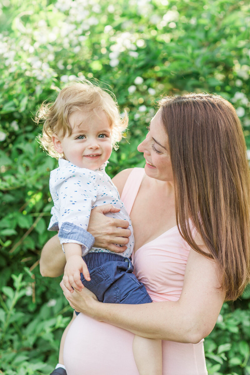 Candid Photo of Mother and Baby in Maplewood, NJ