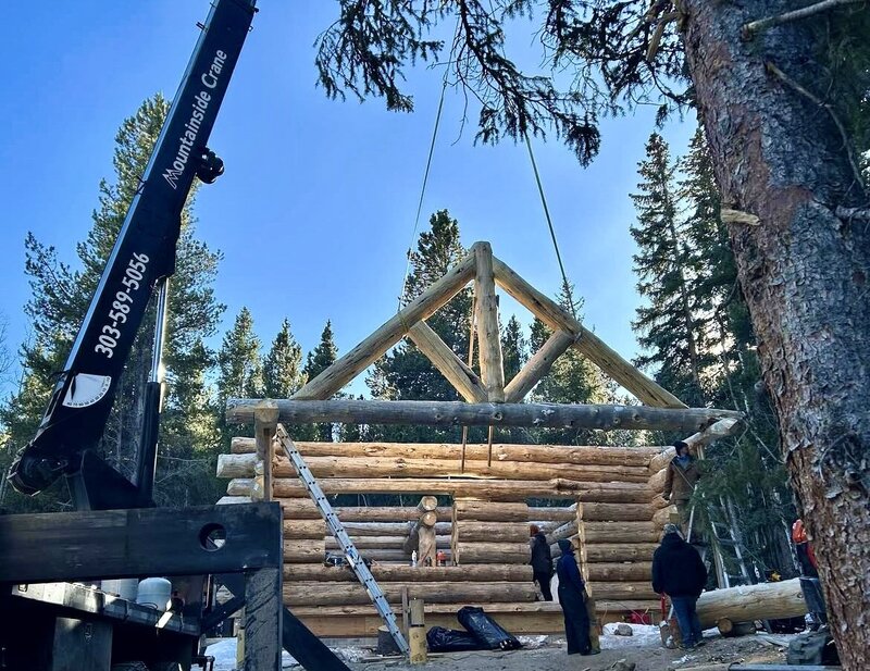 Residential new construction beam and truss lifting with expert crane service
