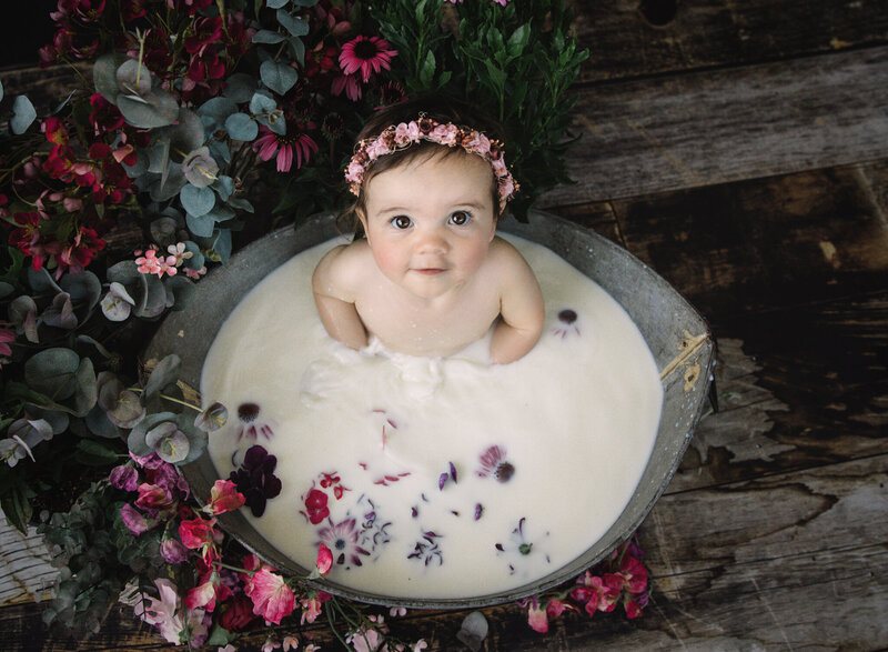 purple toned milkbath