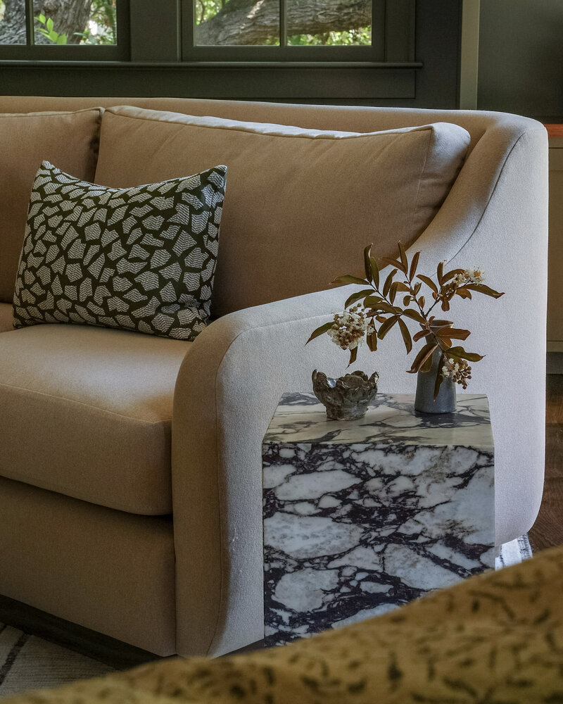 Couch and side table