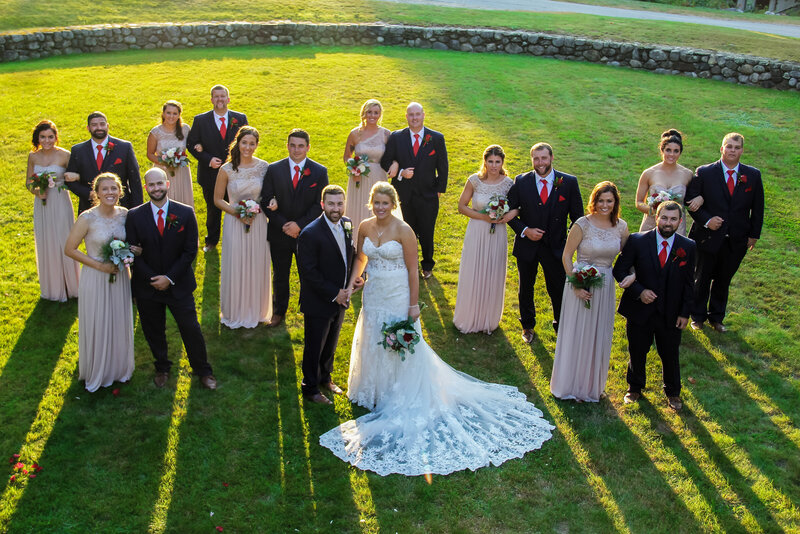 Bridal Party standing together | Sugarloaf Maine Wedding Photography