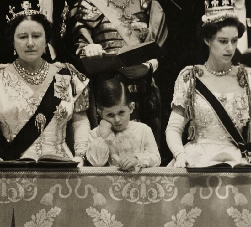 Young Prince Charles Attends Mother Queen Elizabeth 2 Royal Coronation