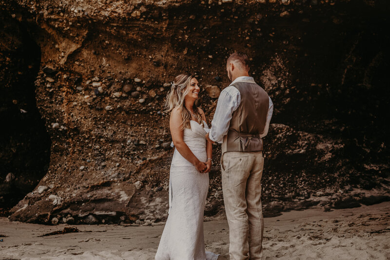 southern california beach elopement