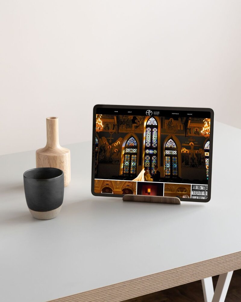 Custom website design for LaCour Images, a Chicago Wedding Photographer
