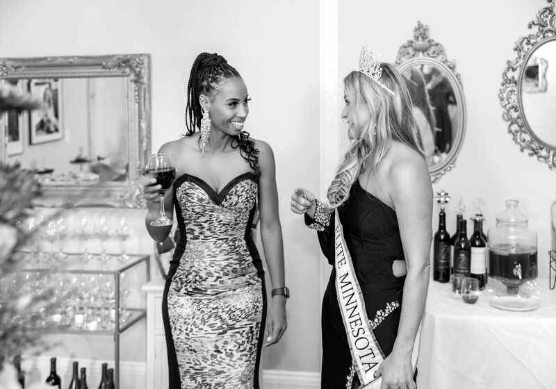 Guests enjoying a lively evening event, with an atmosphere of elegance and celebration.