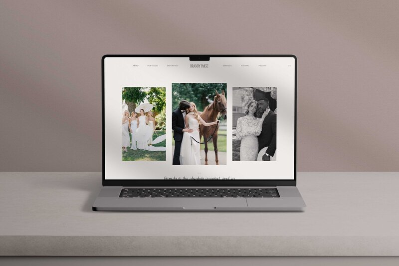 Masculine Showit Website Template Mockup Designed By SEO Expert High Tide Strategy