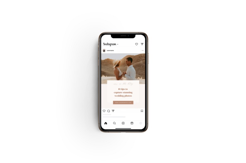 Boho terracotta Instagram template Moon Valley 3