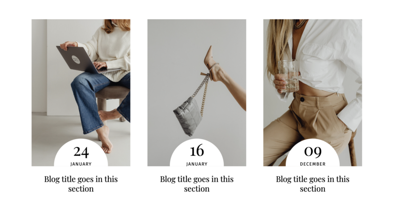 Custom Date Showit Blog Layout
