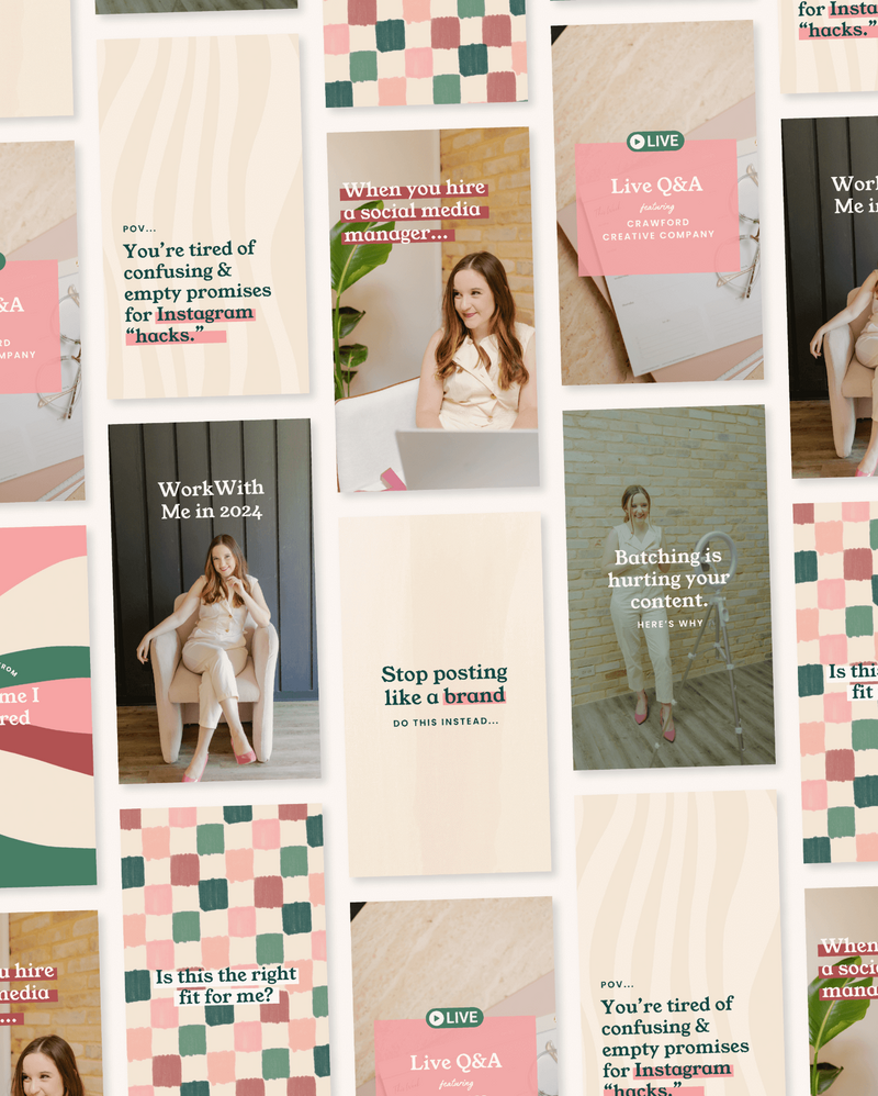 retro modern and feminine social media templates