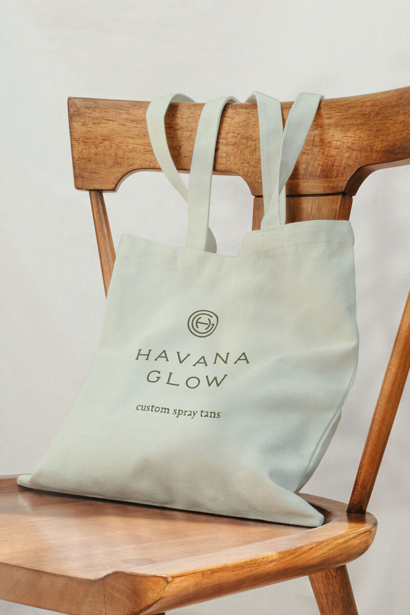 Logo design and branded tote design by Amanda DeWoody of Poised Avenue Design Studio, a branding studio out of Temecula Valley, California