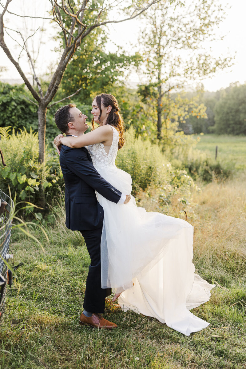 Catskills elopement photos with mountain views and candid documentary storytelling