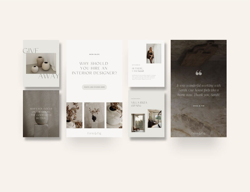 Earthy Instagram templates 4:5 Fern & Fig 3