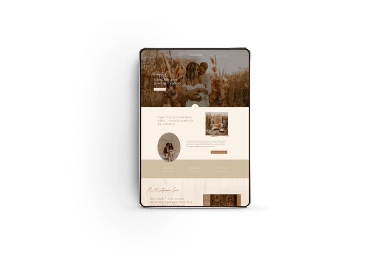 Boho Showit website template voor fotografen