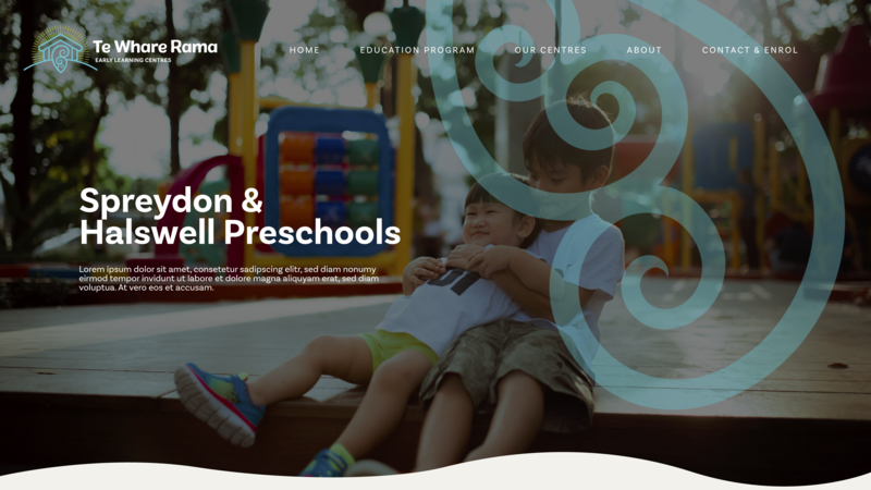 preschool website design details