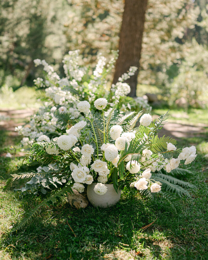 Candlelit dinner reception table at a Lake Como wedding.