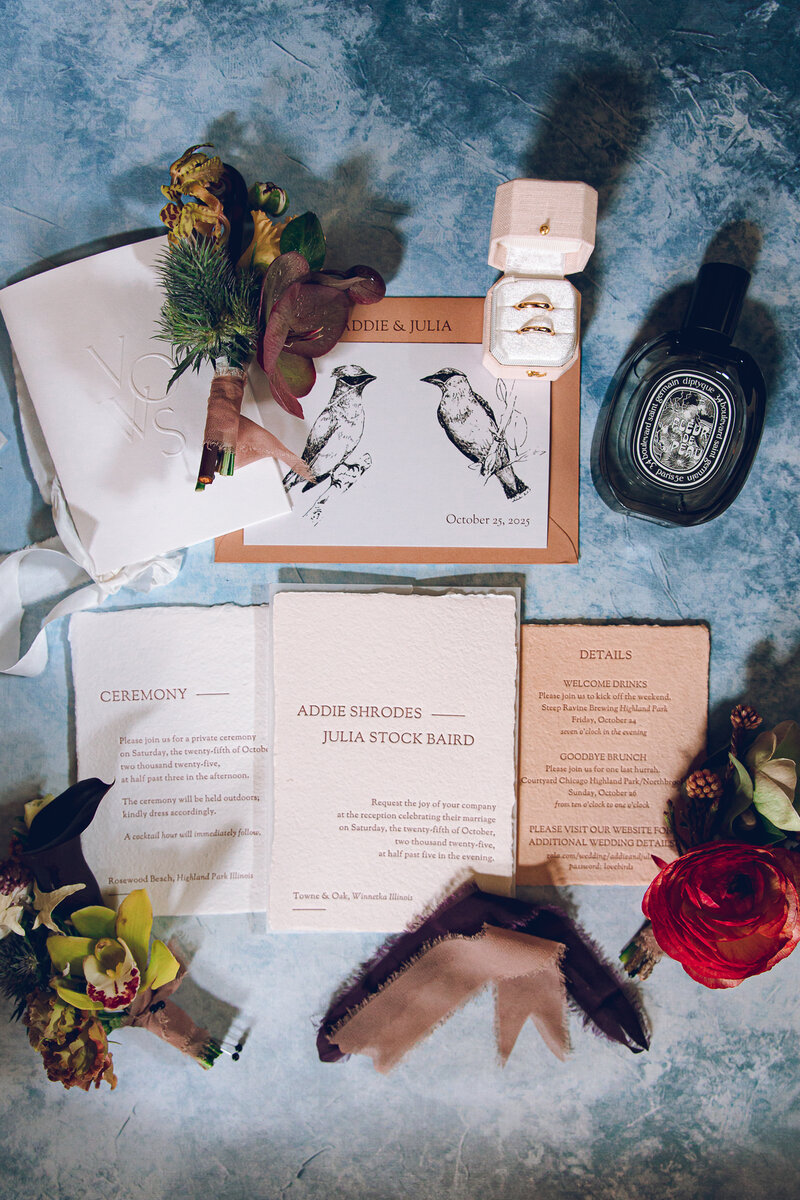 A couple's detail photos before their wedding at Colvin House in Chicago