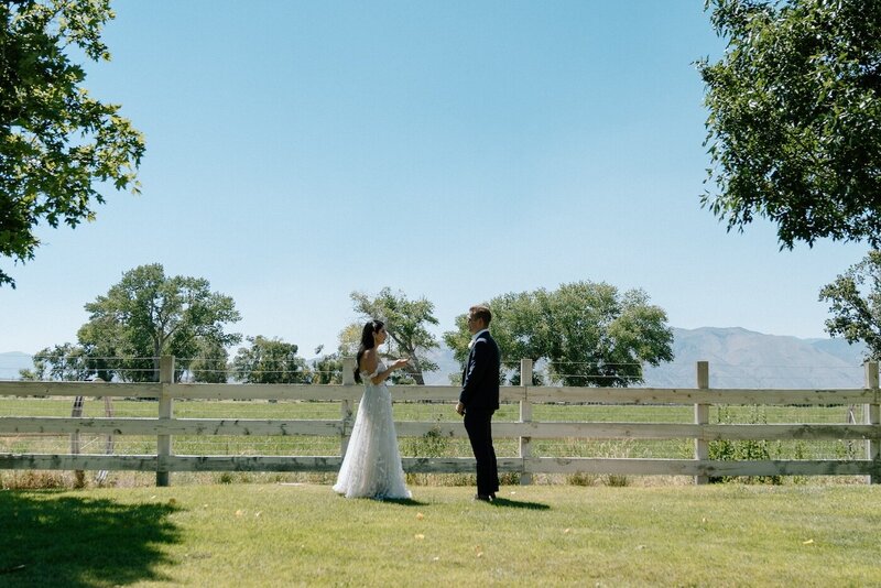 san diego wedding video still bride and groom reading vows