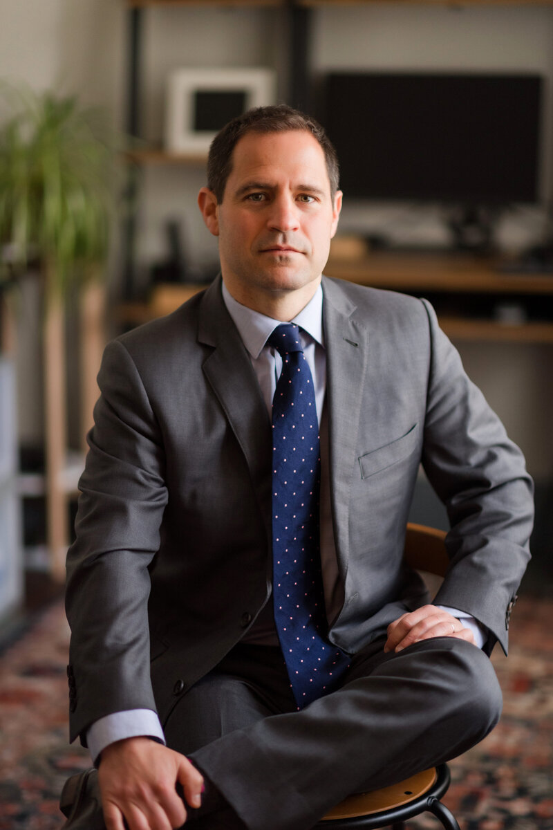 Head shot of man in suit