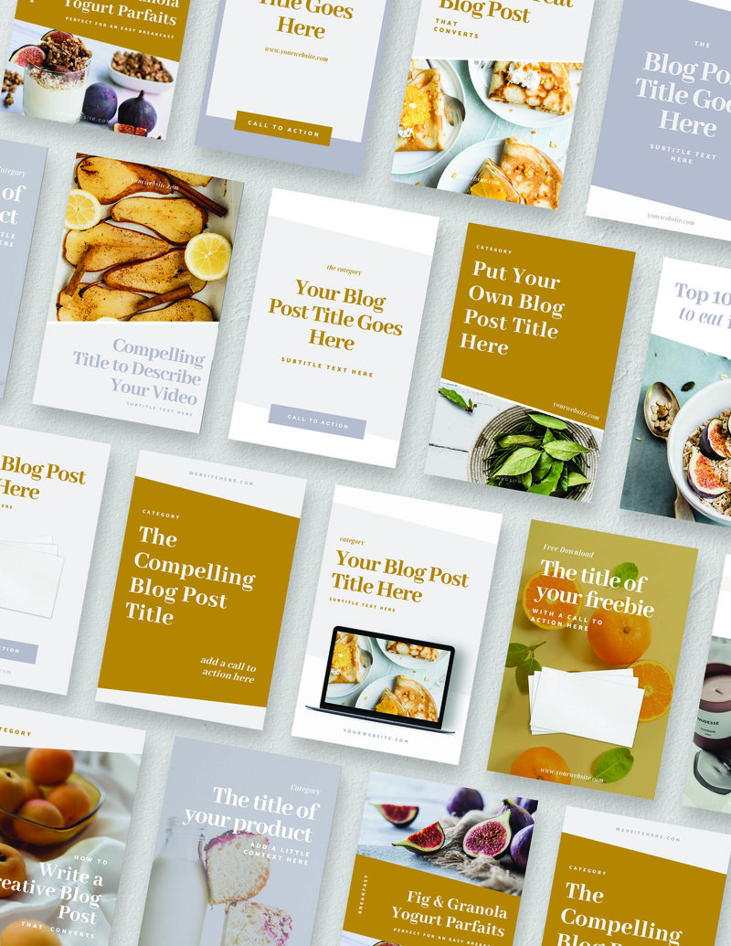 Fully-customizable Pinterest Pin Templates for Canva, A Pinterest ...