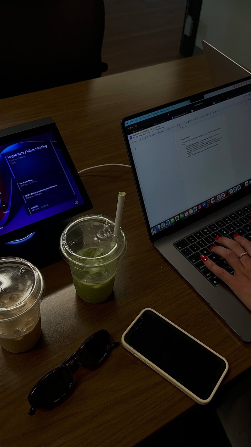 A girl working hard on her laptop