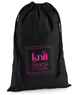 Project Bag Draw Black "Pink Logo"