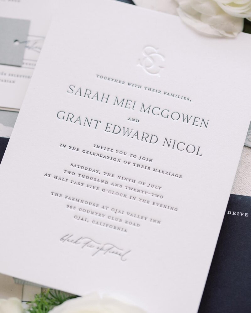 Orange County Wedding invitations