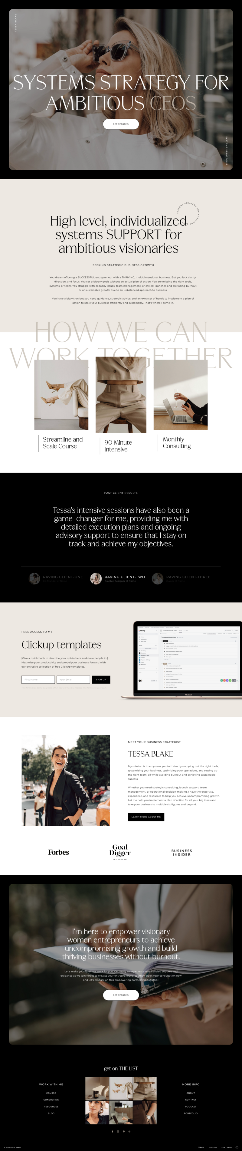 Website template customization