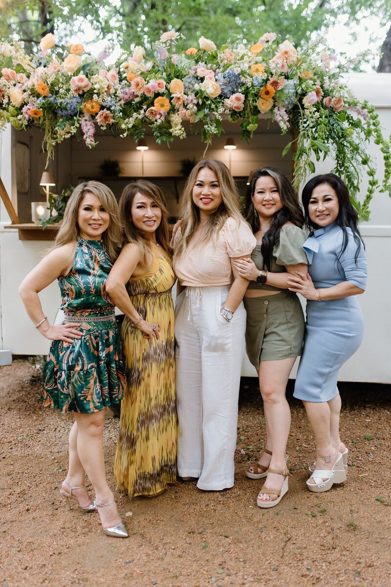 Guests at engagement party