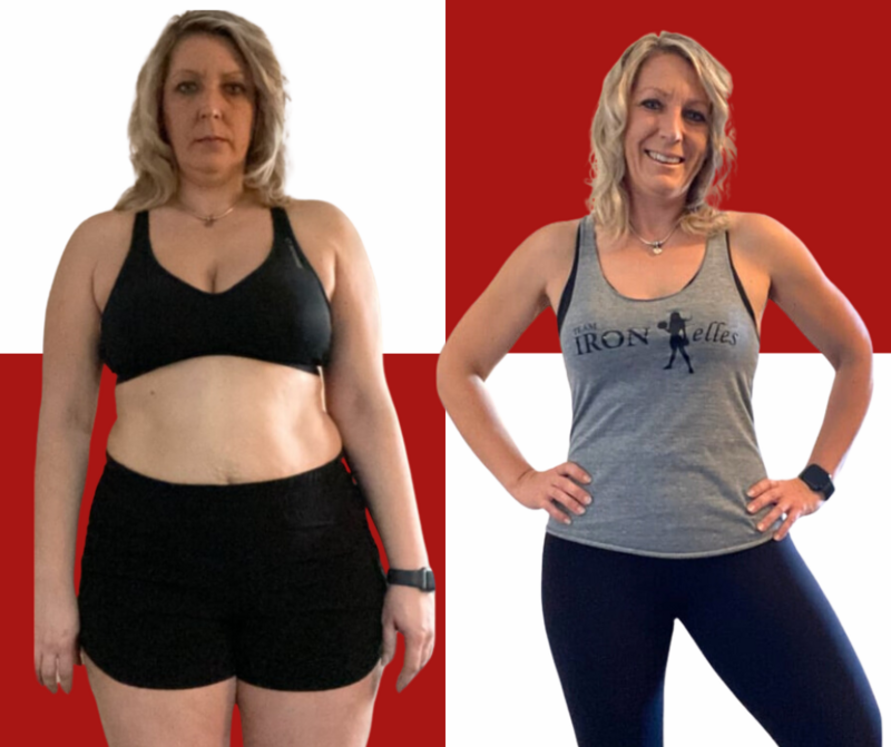 Successful weight loss transformation
