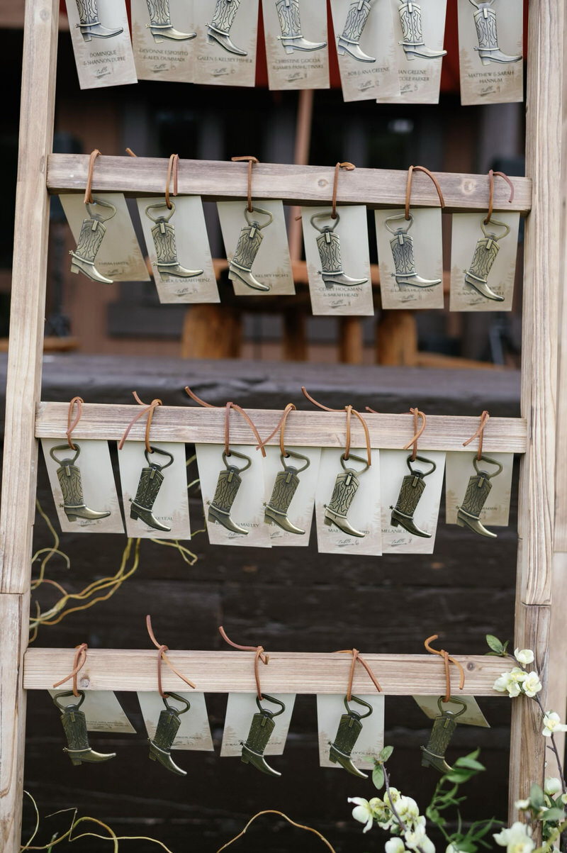 cowboy-boot-escort cards-by-@wedluxecreative-for-@ gobelladesign