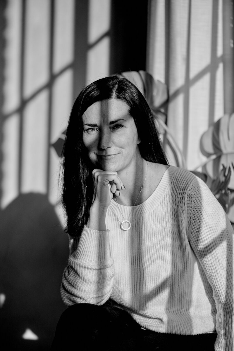 Black and white Tegan Monaco Self Portrait