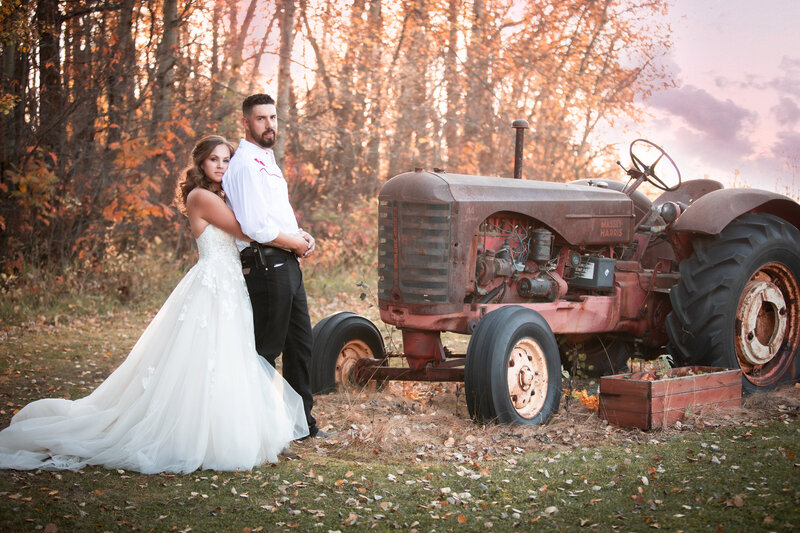 Edmonton bride and groom
