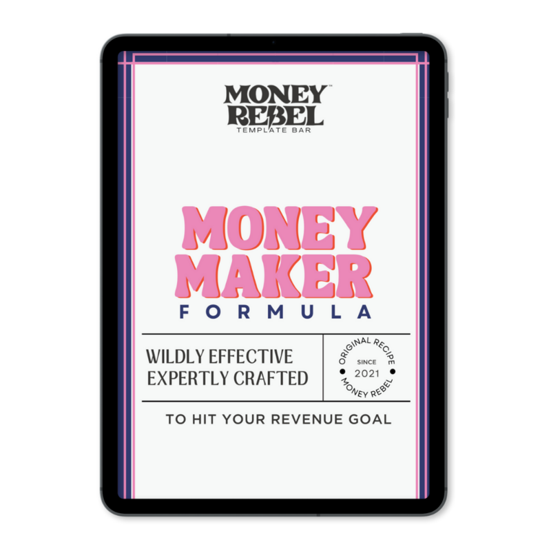 Mockup image of  the Money Maker Formula by Money Rebel Template Bar