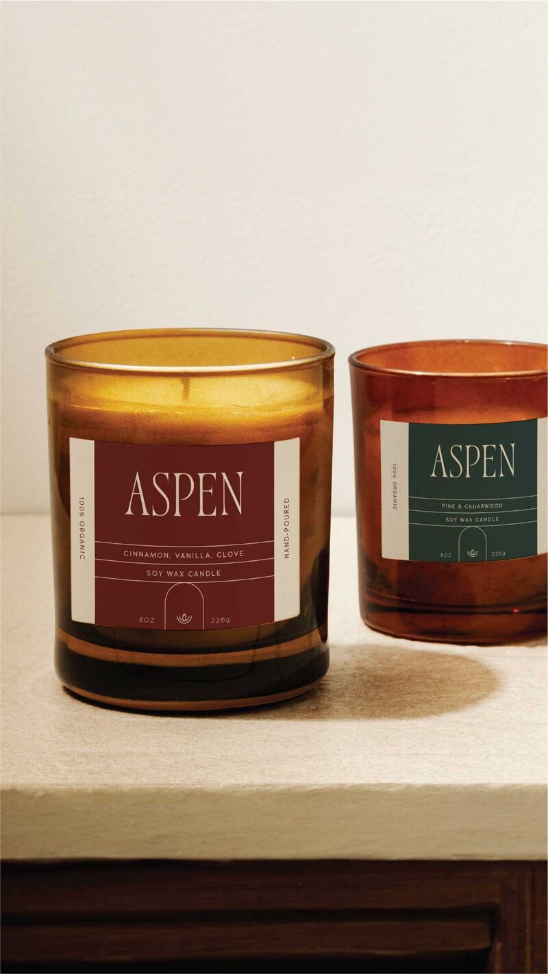 candle packaging branding