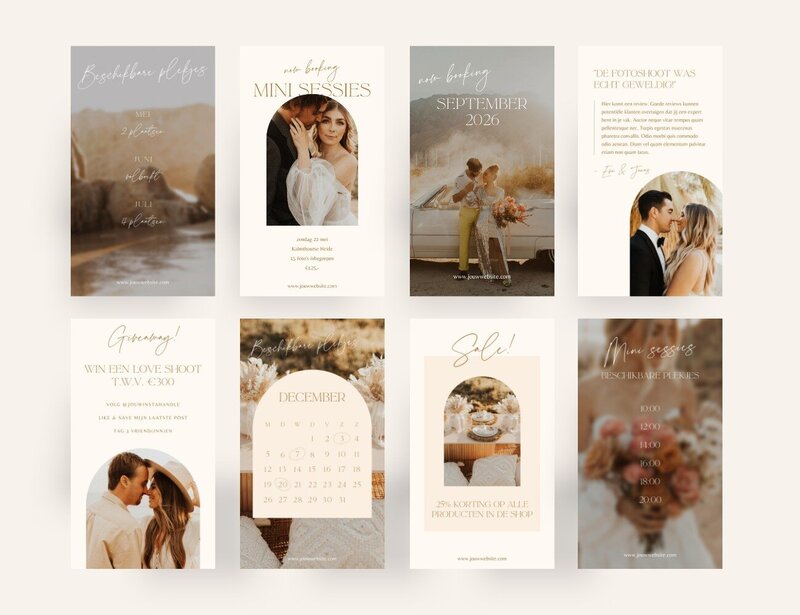 Boho Instagram story templates voor fotografen