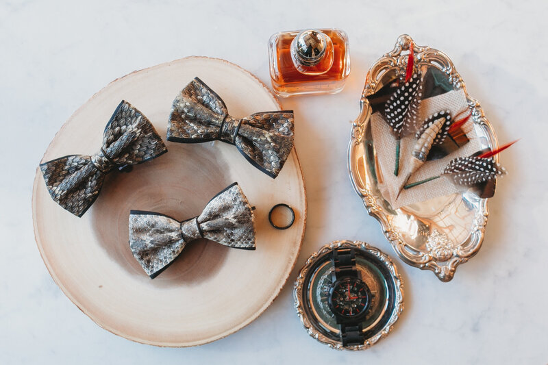 wedding dress shoes bouquet flowers reception bow tie watch