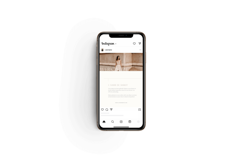 Elegante Instagram post templates voor fotograaf