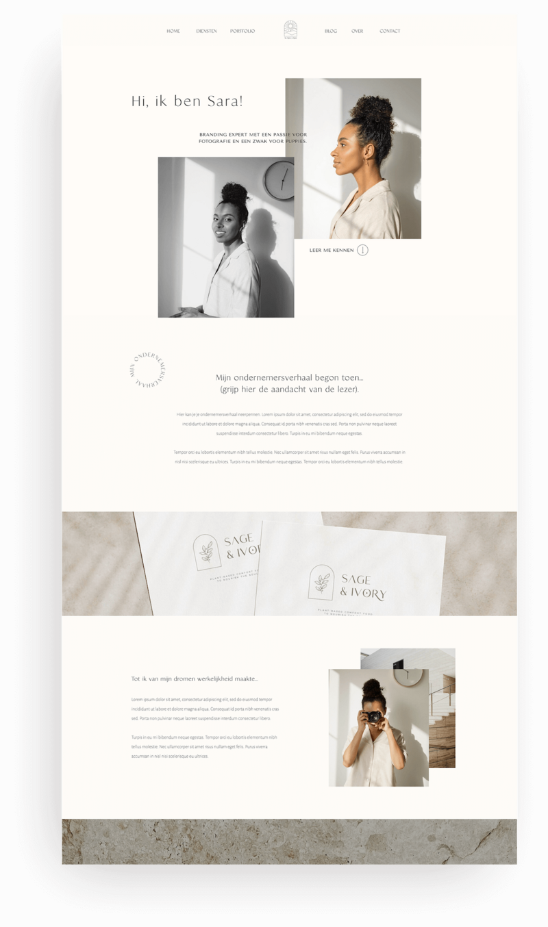 Showit website template Wabi Sabi Over