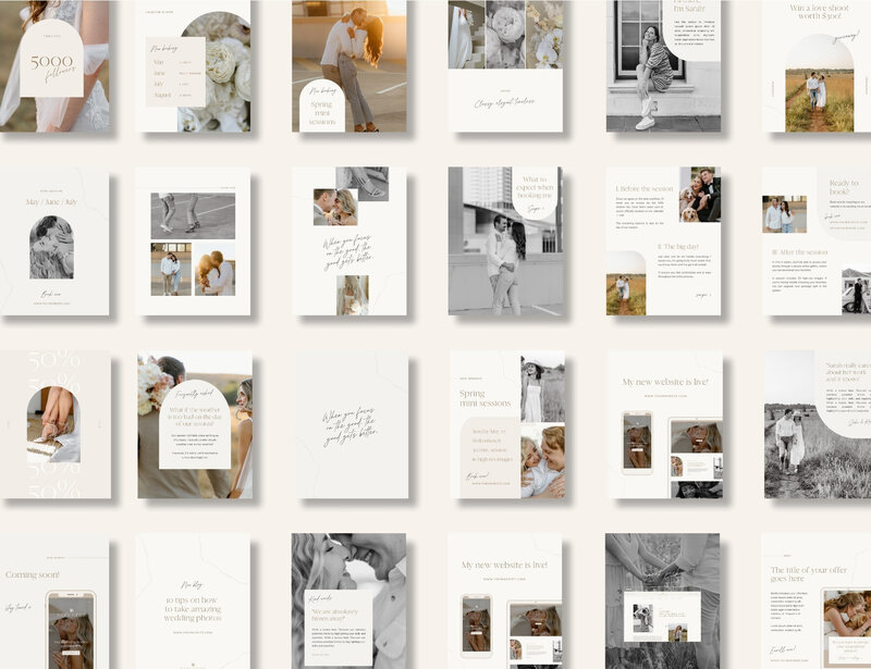Neutral Instagram templates for photographers Ivory Vines 13