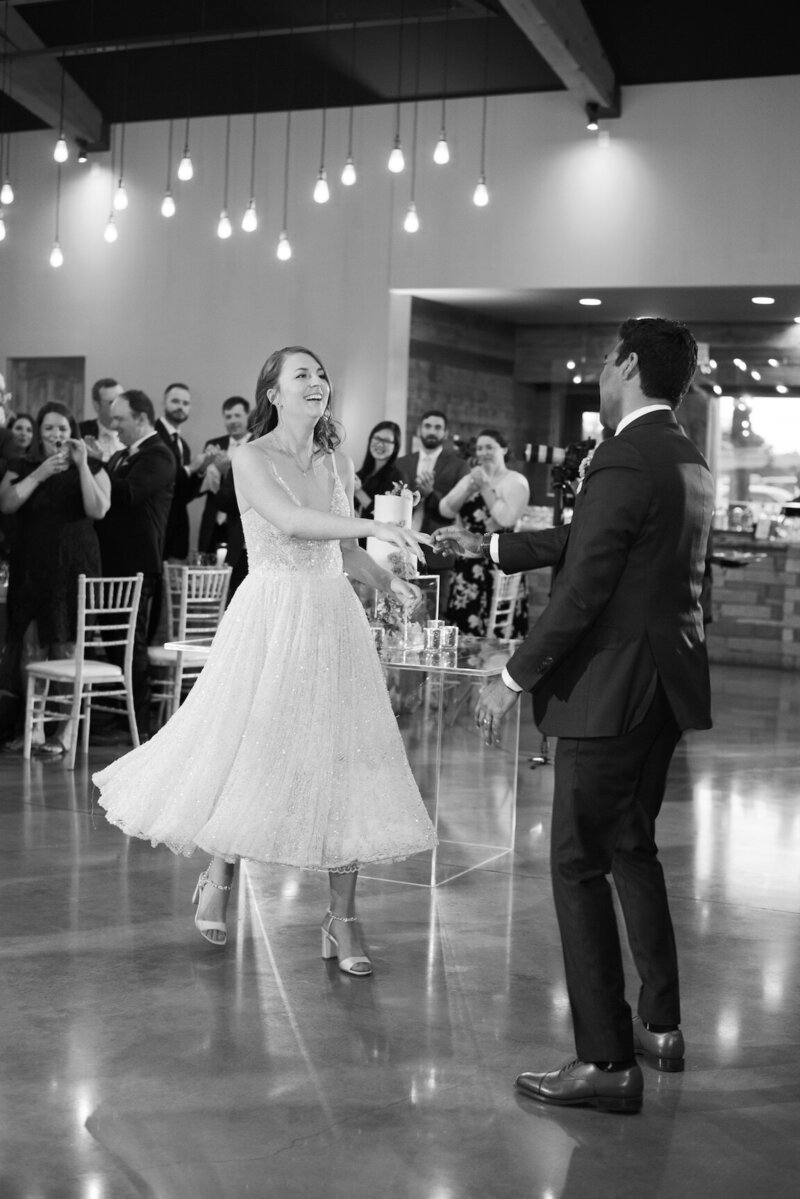 Reception decor in Canyonwood Ridge hall with romantic lighting and Hill Country details