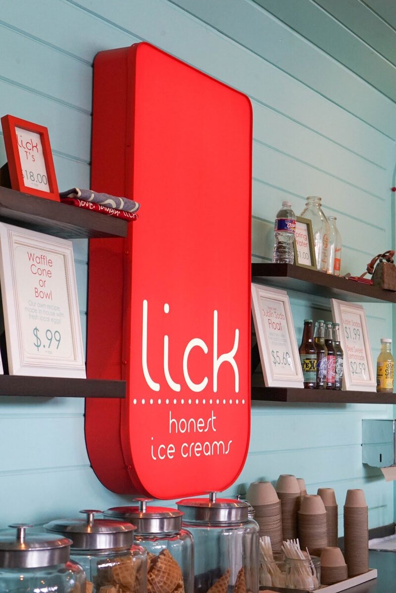 Lick Honest Ice Creams Logo in Business