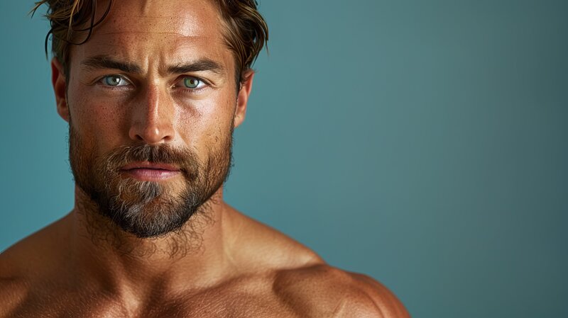 Muscular shirtless man