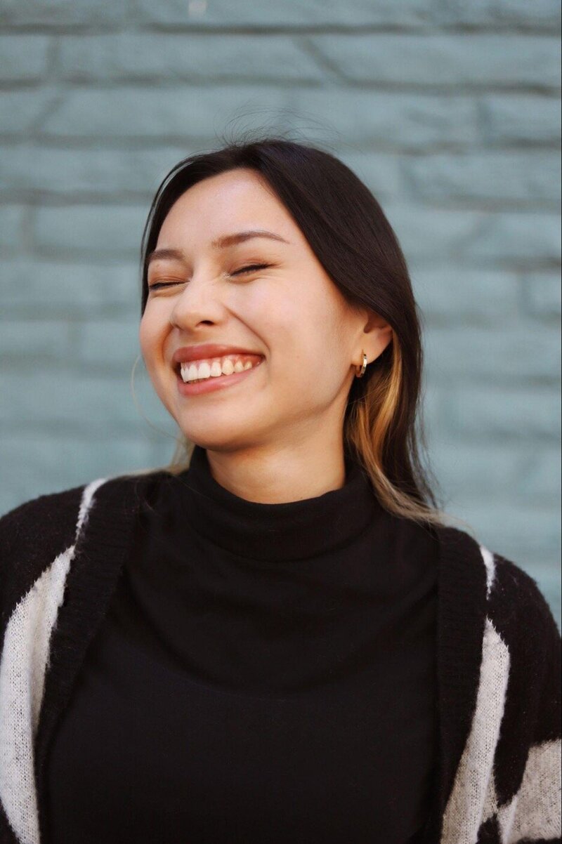 Happy woman smiling