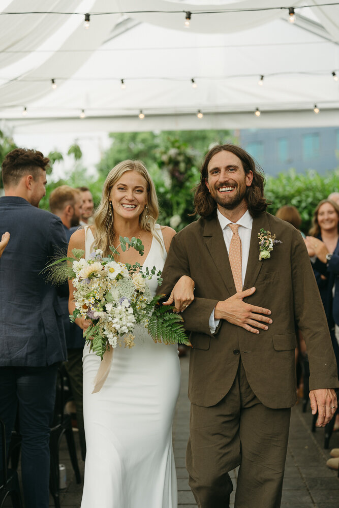 A couple at their Portland wedding