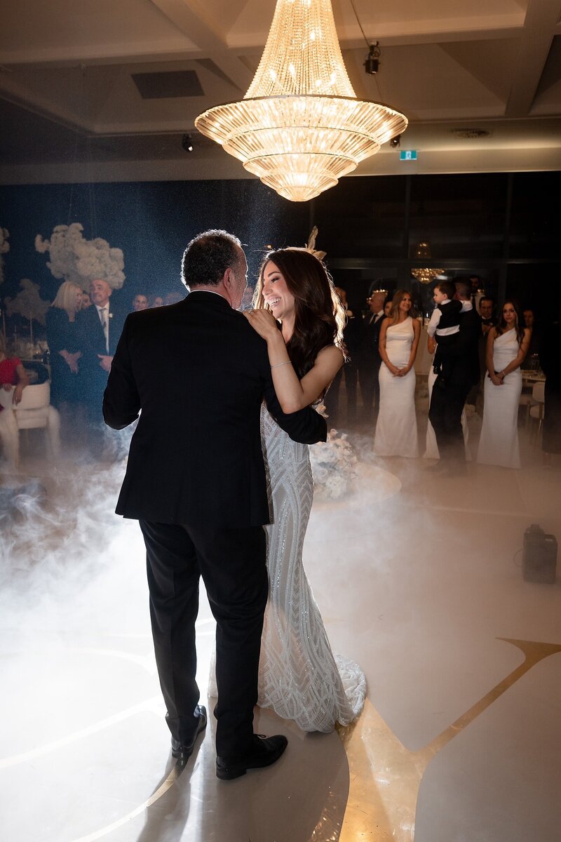 Emotional father-daughter parent dance at wedding, symbolising LIMCO's modern take on tradition, choreographed by LIMCO.