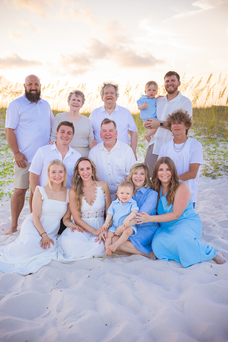 Family during golden hours photoshoot