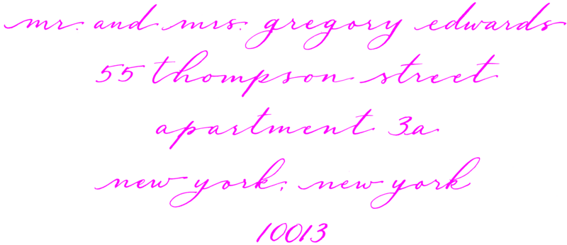 Hopkins Calligraphy Style- Magenta