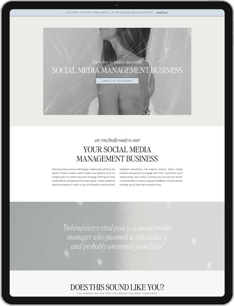 Services Showit add on template