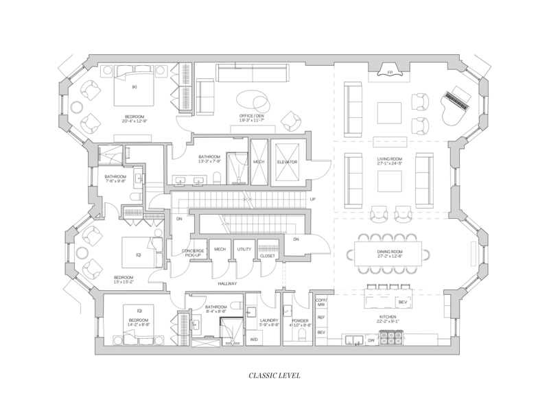 Penthouse Floorplan - Classic Level