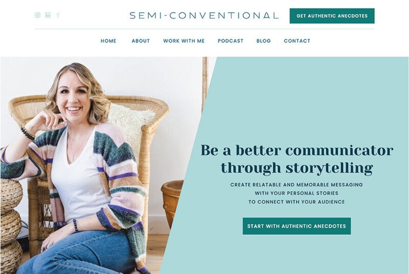 Custom website design for Speaking coach website